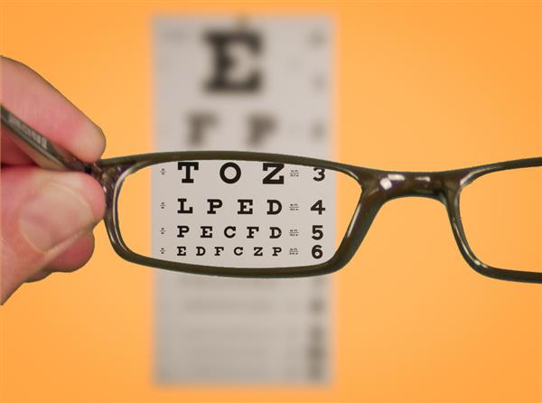 eye exam chart & glasses eye exam chart & glasses